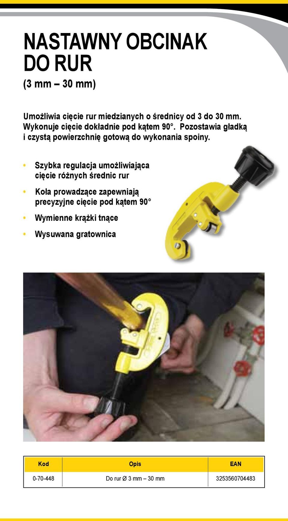 Pozostawia gładką i czystą powierzchnię gotową do wykonania spoiny.