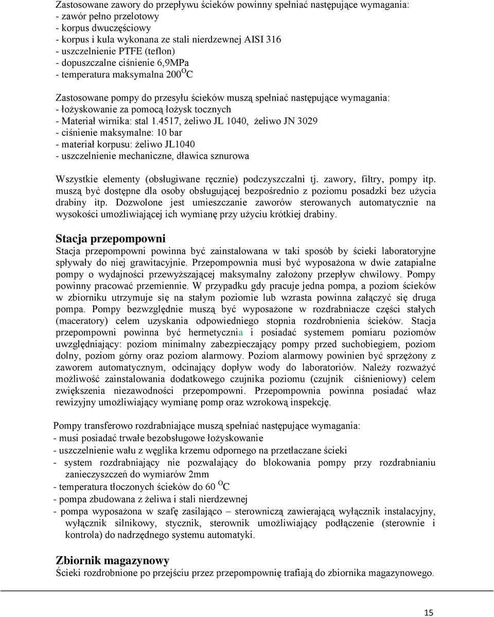 Materiał wirnika: stal 1.