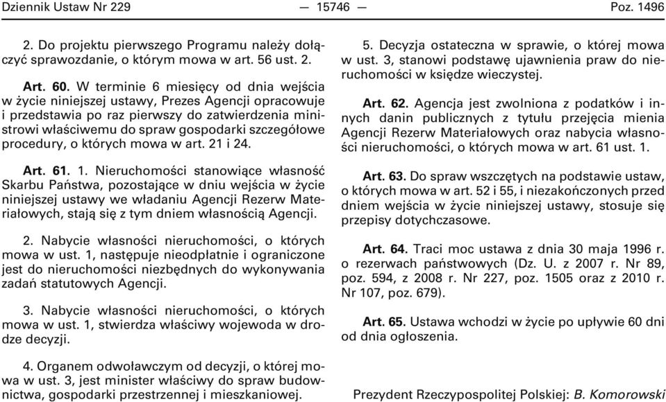 procedury, o których mowa w art. 21 i 24. Art. 61. 1.