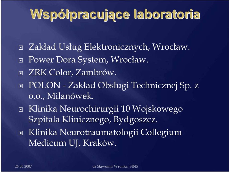 POLON - Zakład Obsługi Technicznej Sp. z o.o., Milanówek.
