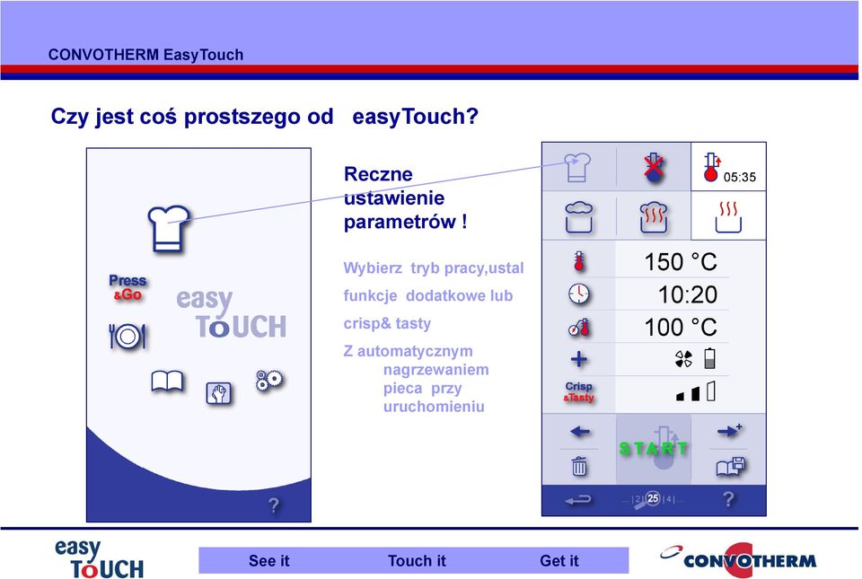 Wybierz tryb pracy,ustal funkcje dodatkowe