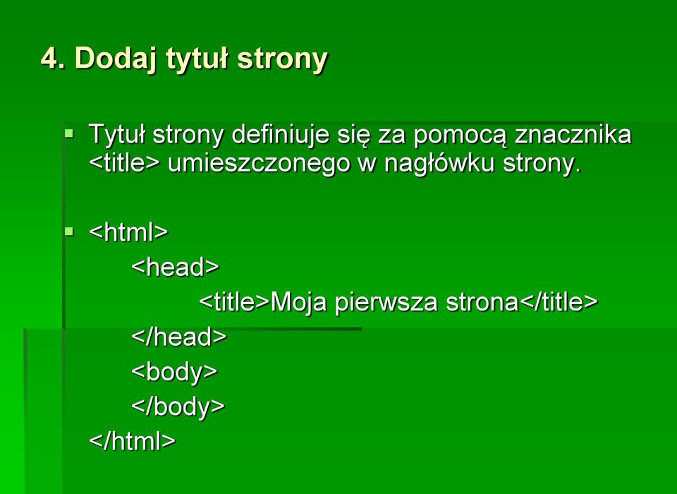 nagłówku strony.