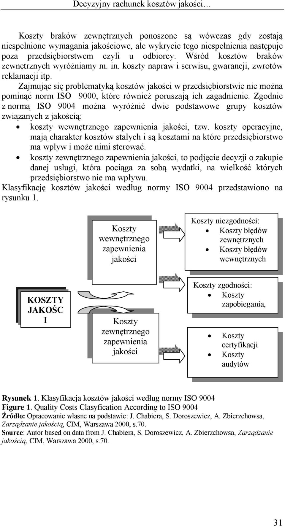 Zajmując się problematyką kosztów jakości w przedsiębiorstwie nie można pominąć norm ISO 9000, które również poruszają ich zagadnienie.