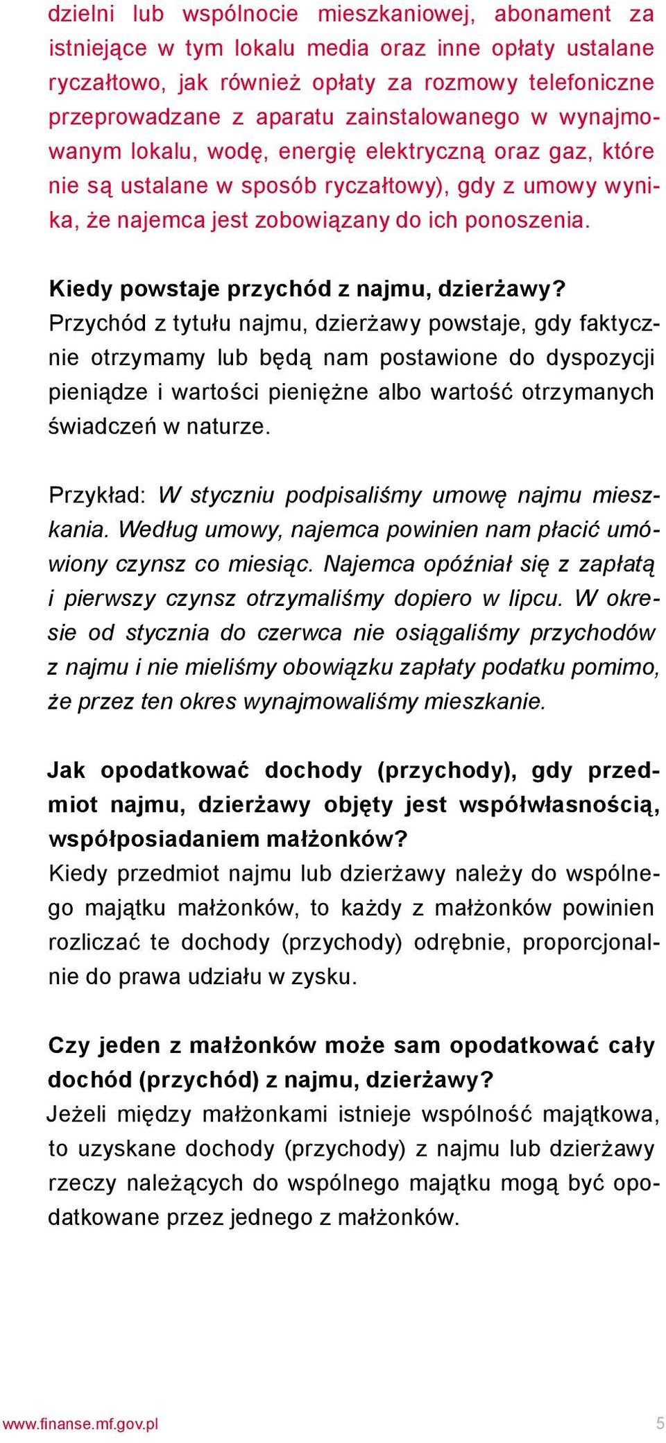 Kiedy powstaje przychód z najmu, dzierżawy?