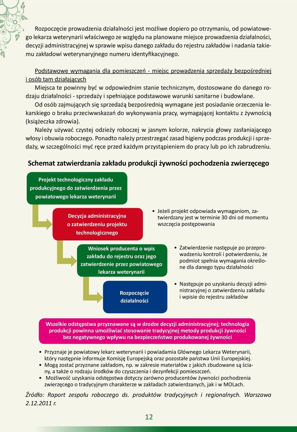 Podstawowe wymagania dla pomieszczeń - miejsc prowadzenia sprzedaży bezpośredniej i osób tam działających Miejsca te powinny być w odpowiednim stanie technicznym, dostosowane do danego rodzaju