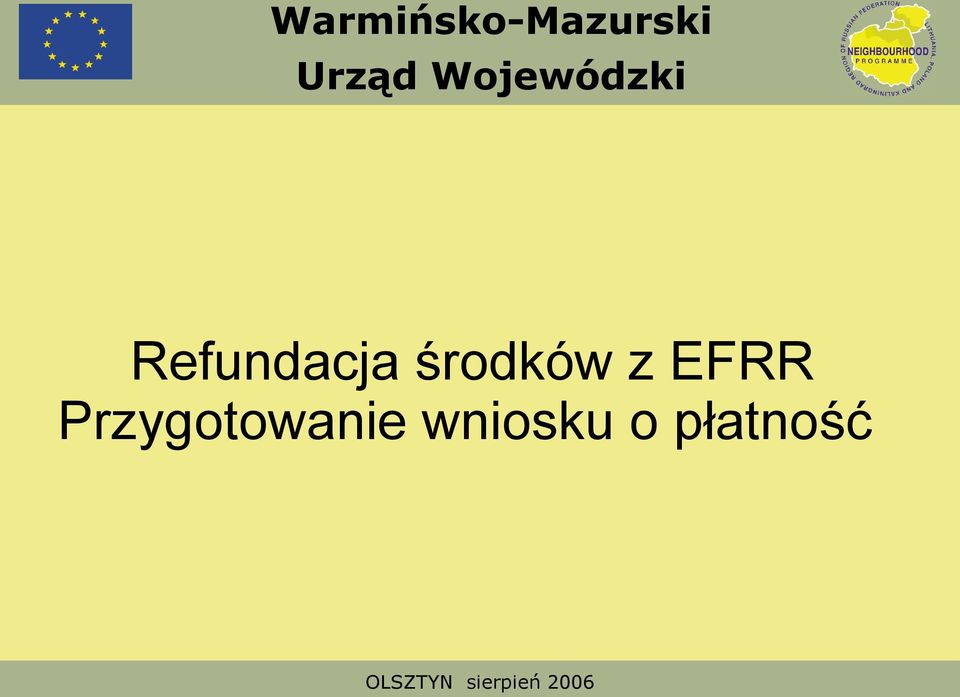 Refundacja środków z