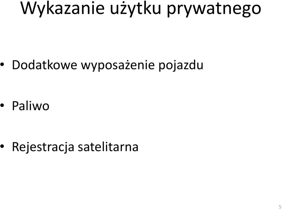 wyposażenie pojazdu