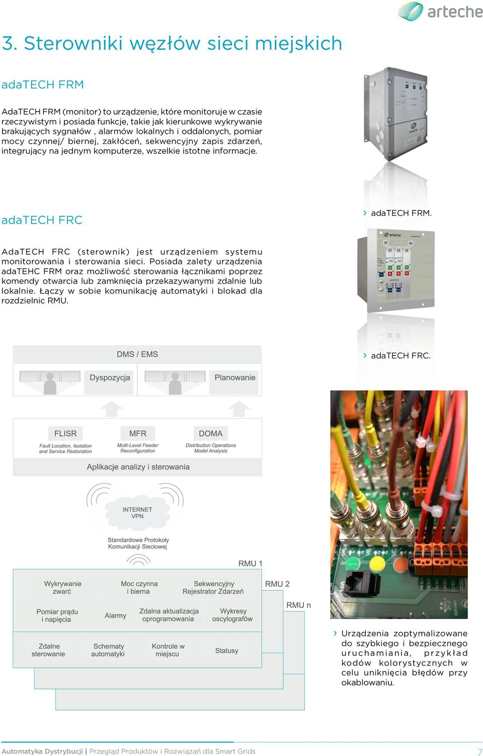 AdaTECH FRC (sterownik) jest urządzeniem systemu monitorowania i sterowania sieci.