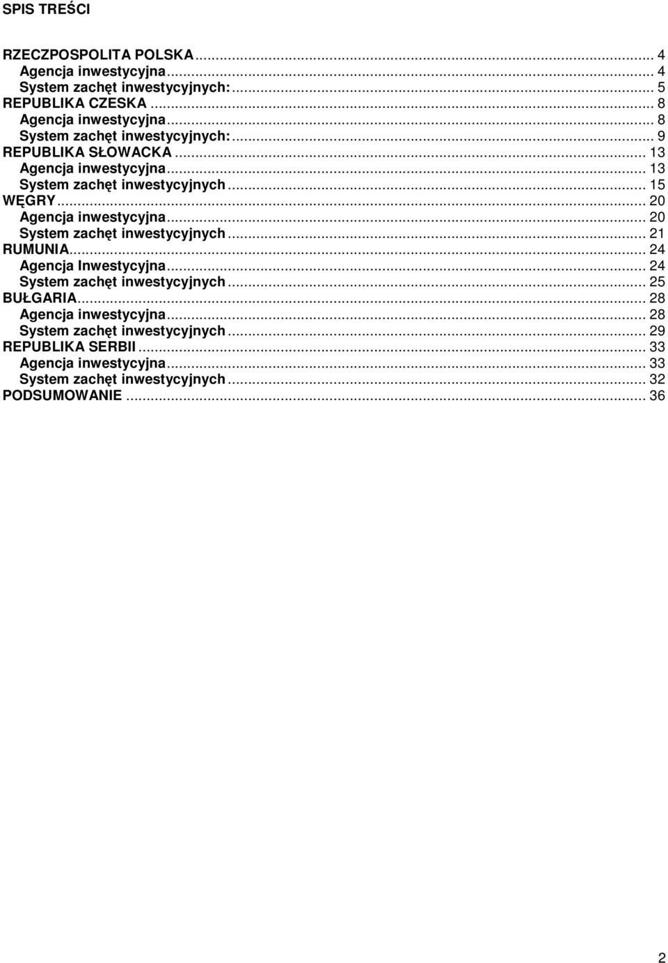 .. 20 Agencja inwestycyjna... 20 System zachęt inwestycyjnych... 21 RUMUNIA... 24 Agencja Inwestycyjna... 24 System zachęt inwestycyjnych... 25 BUŁGARIA.