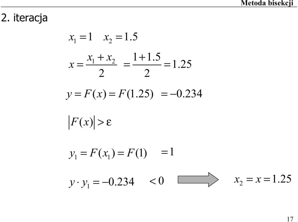 5 y = F( x) = F(1.5) = 0.