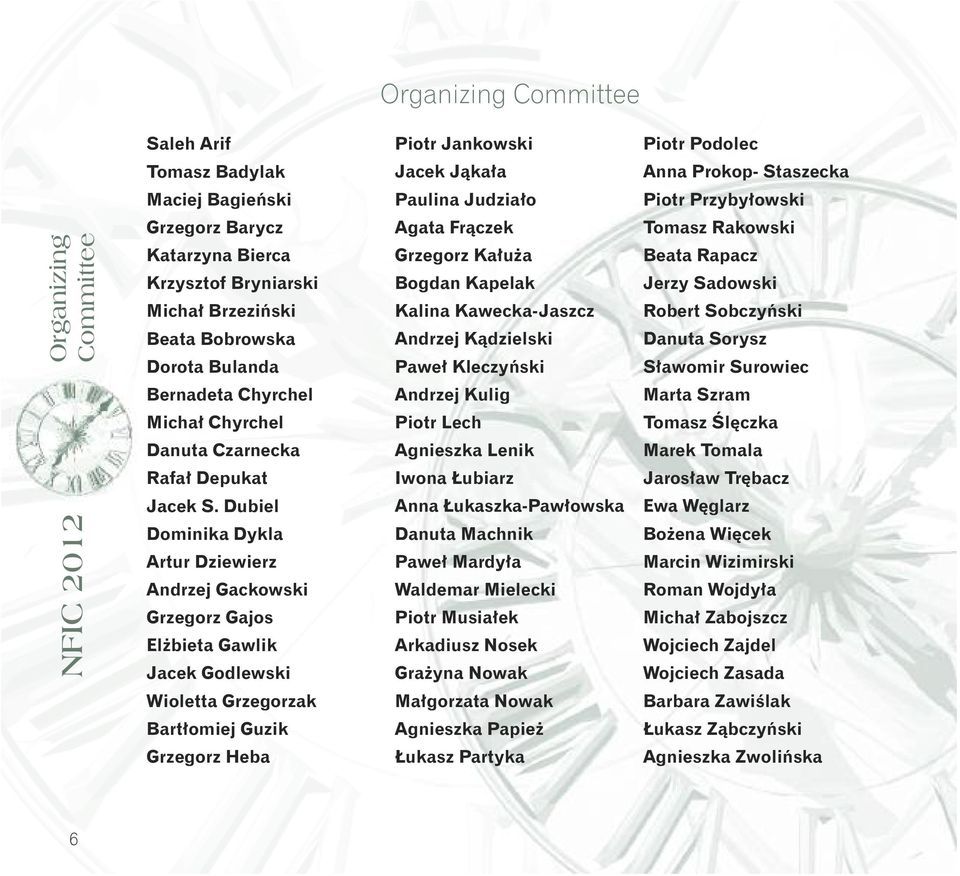 Paweł Kleczyński Beata Rapacz Jerzy Sadowski Robert Sobczyński Danuta Sorysz Sławomir Surowiec Bernadeta Chyrchel Andrzej Kulig Marta Szram Michał Chyrchel Piotr Lech Tomasz Ślęczka Danuta Czarnecka