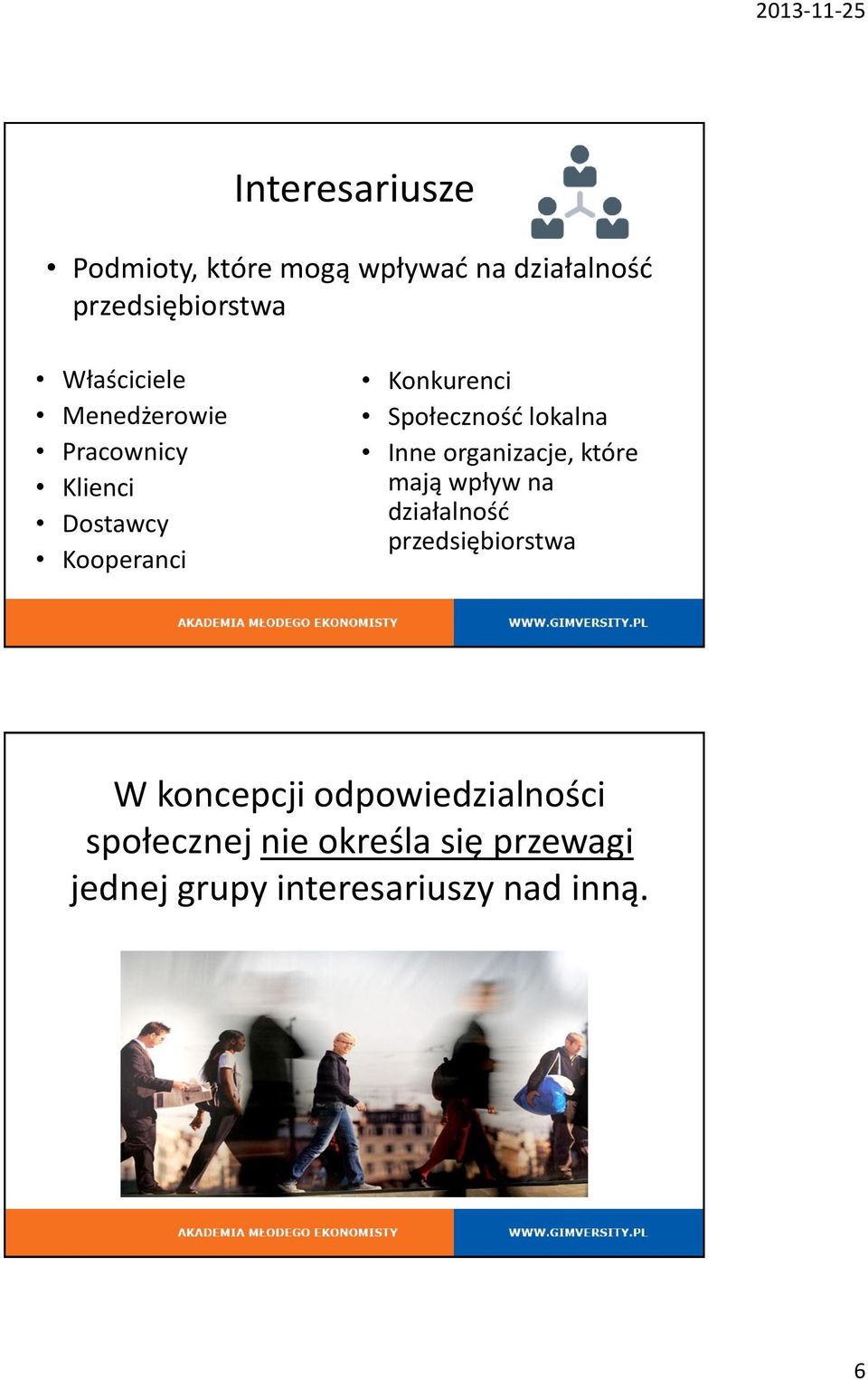 organizacje, które mają wpływ na działalność przedsiębiorstwa 11 W koncepcji