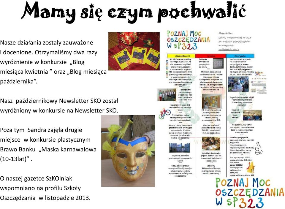 Nasz październikowy Newsletter SKO został wyróżniony w konkursie na Newsletter SKO.
