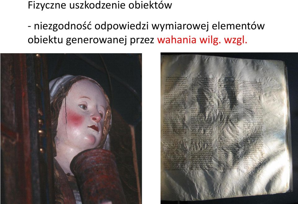 wymiarowej elementów obiektu