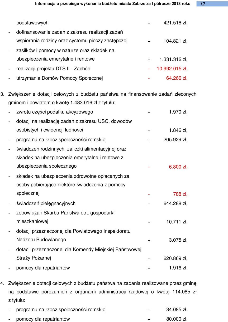 Zwiększenie dotacji celowych z budżetu państwa na finansowanie zadań zleconych gminom i powiatom o kwotę 1.483.016 zł z tytułu: zwrotu części podatku akcyzowego + 1.