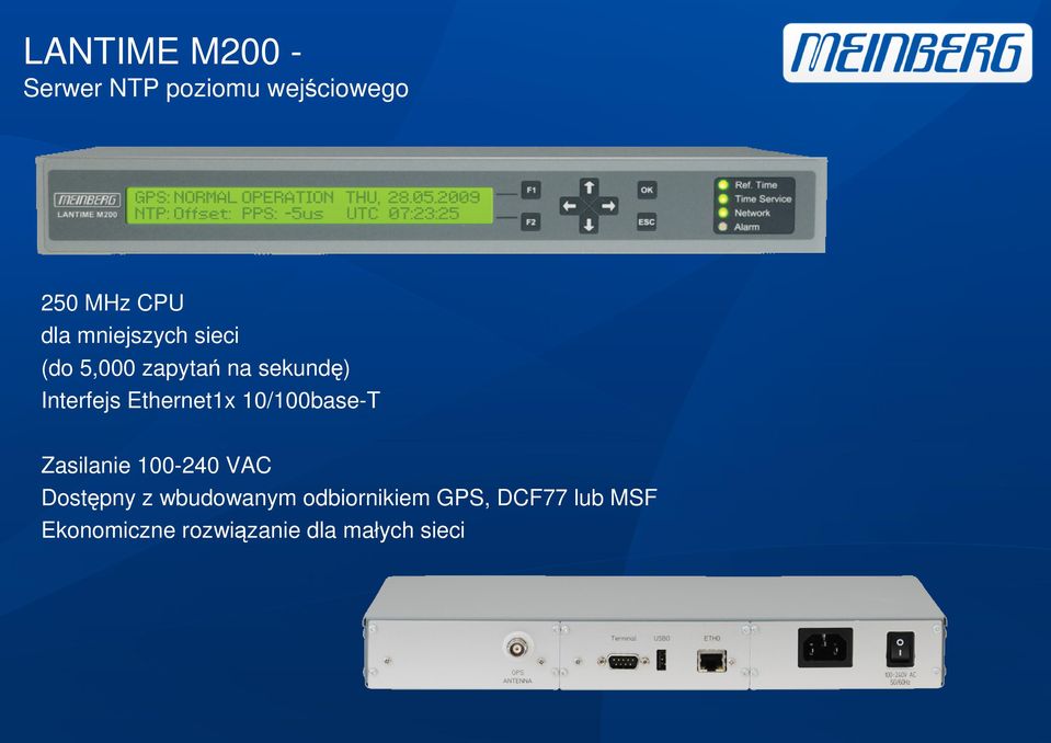 Ethernet1x 10/100base-T Zasilanie 100-240 VAC Dostępny z