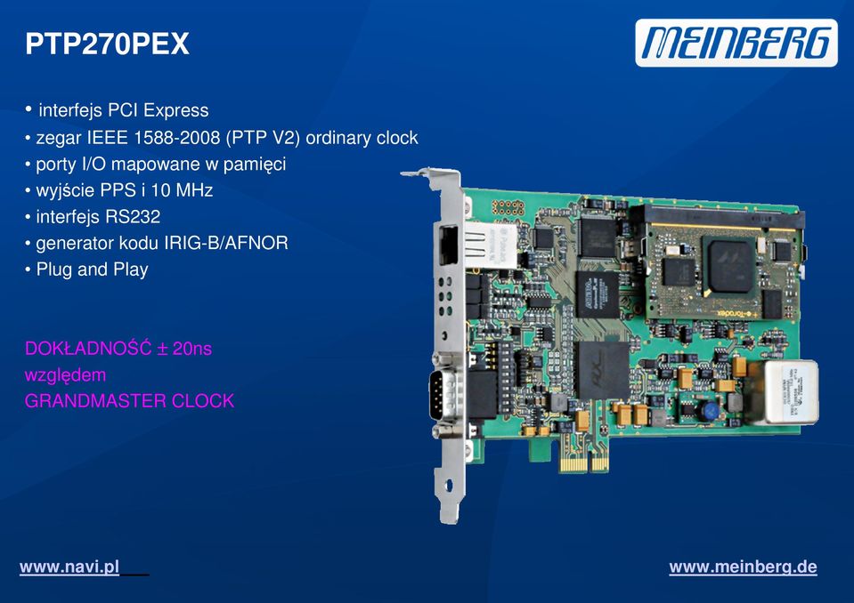 PPS i 10 MHz interfejs RS232 generator kodu IRIG-B/AFNOR