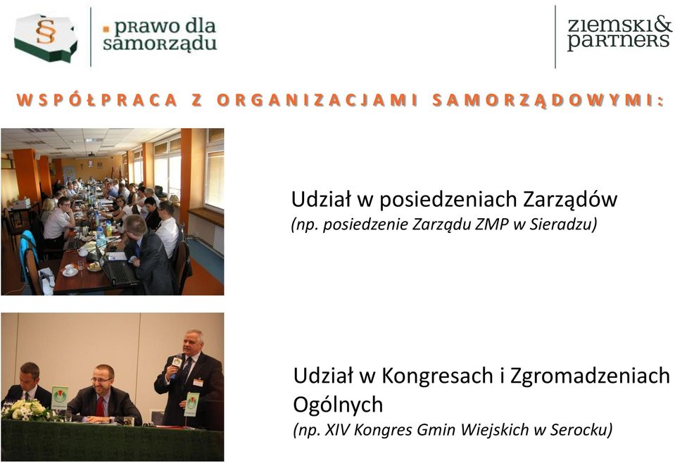 posiedzenie Zarządu ZMP w Sieradzu) Udział w Kongresach i