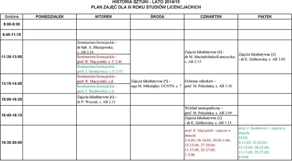 AB 2.16 prof. R. Mączyński; prof. J.