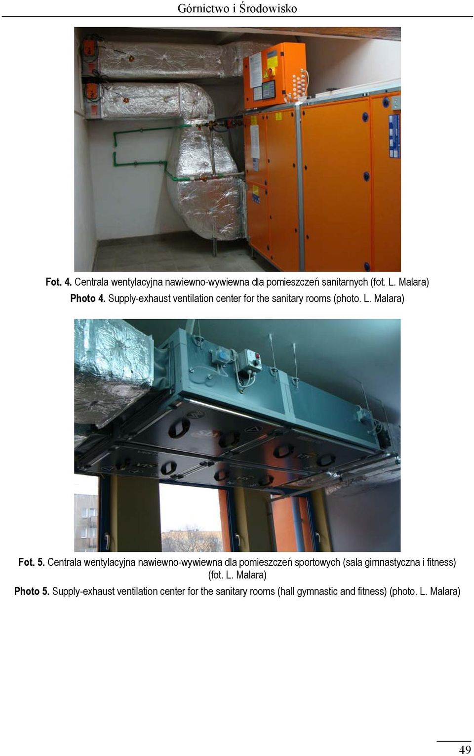 Centrala wentylacyjna nawiewno-wywiewna dla pomieszczeń sportowych (sala gimnastyczna i fitness) (fot. L.