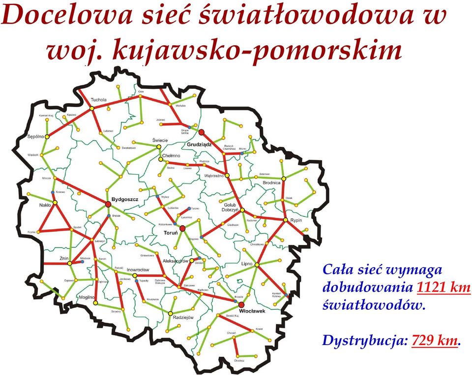 sieć wymaga dobudowania 1121 km