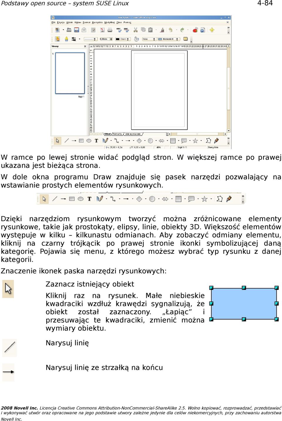 Dzięki narzędziom rysunkowym tworzyć można zróżnicowane elementy rysunkowe, takie jak prostokąty, elipsy, linie, obiekty 3D. Większość elementów występuje w kilku kilkunastu odmianach.