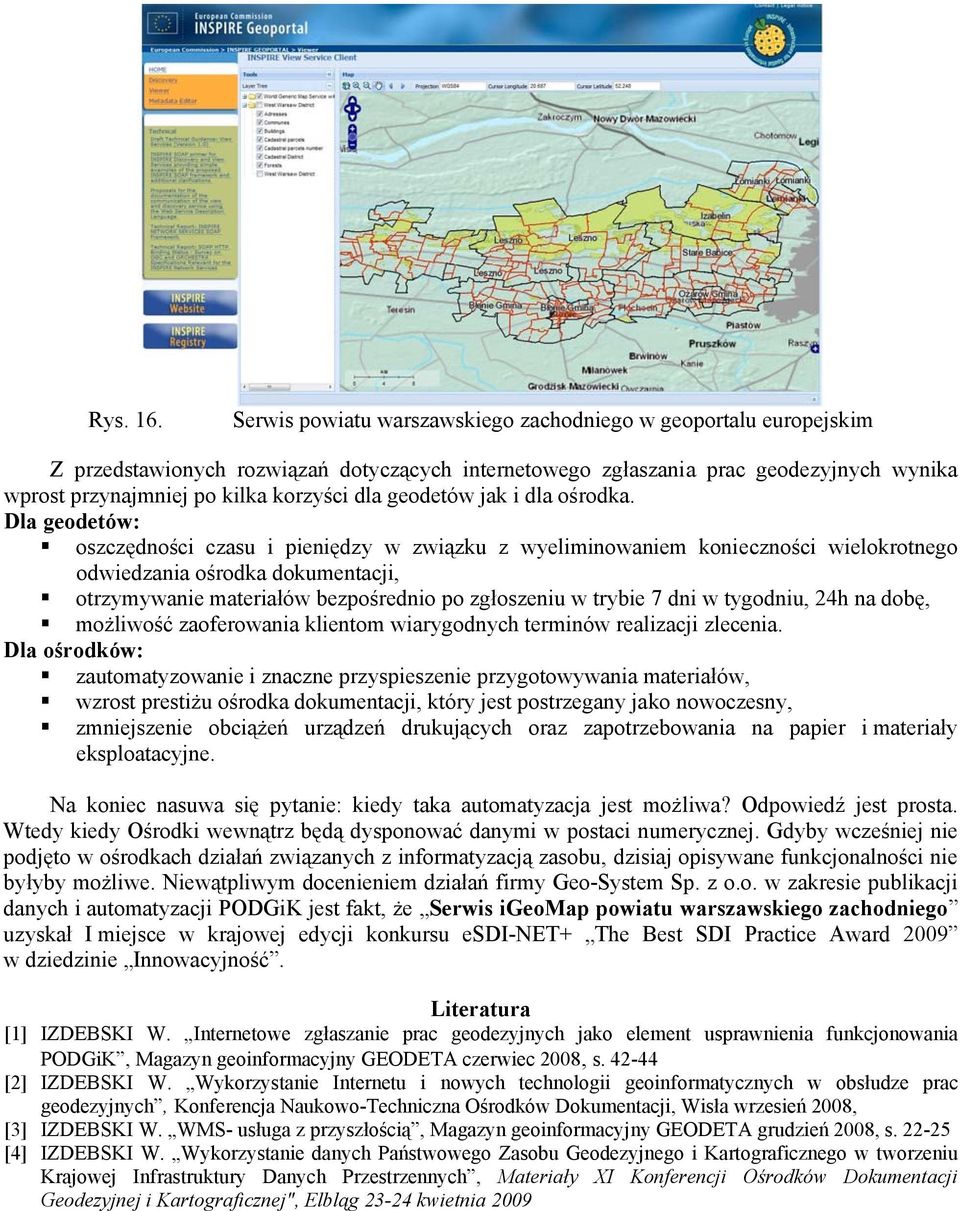 geodetów jak i dla ośrodka.