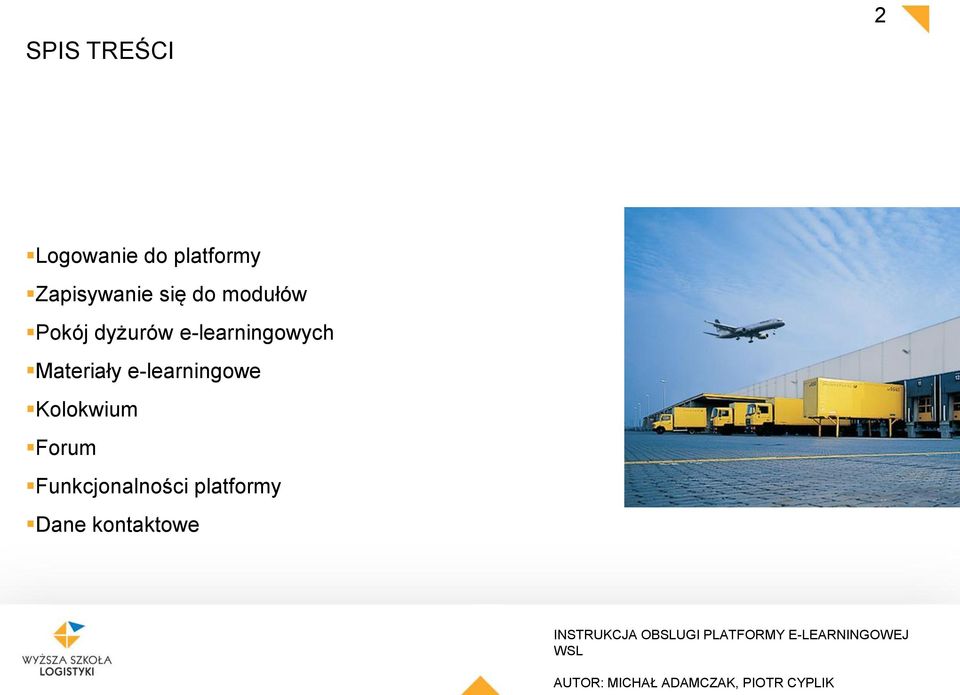 e-learningowych Materiały e-learningowe