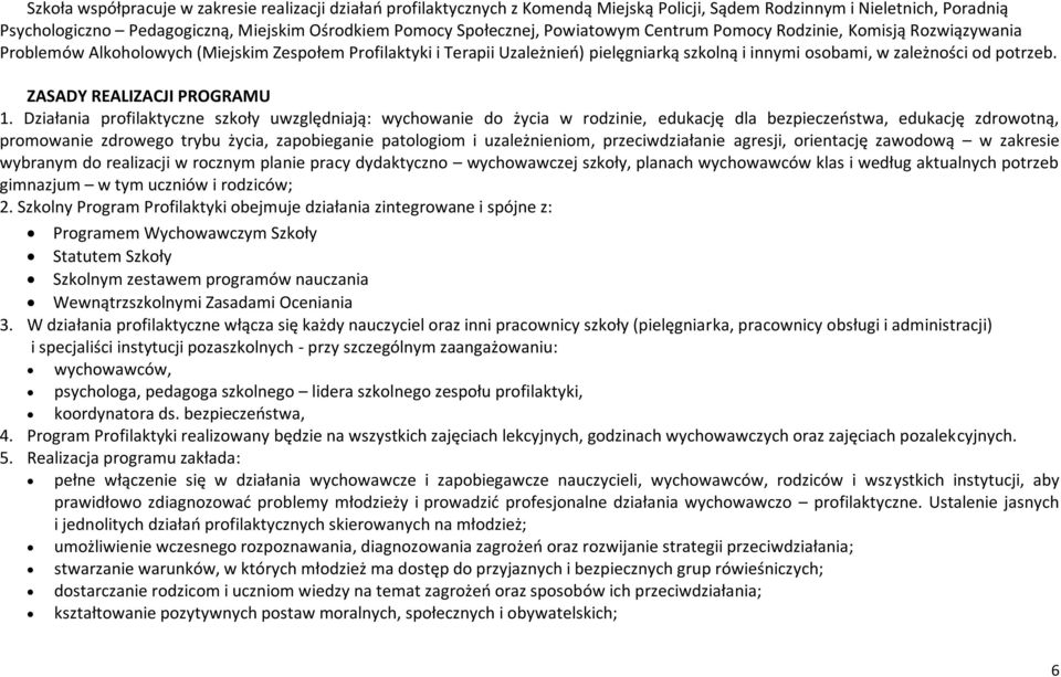 ZASADY REALIZACJI PROGRAMU 1.