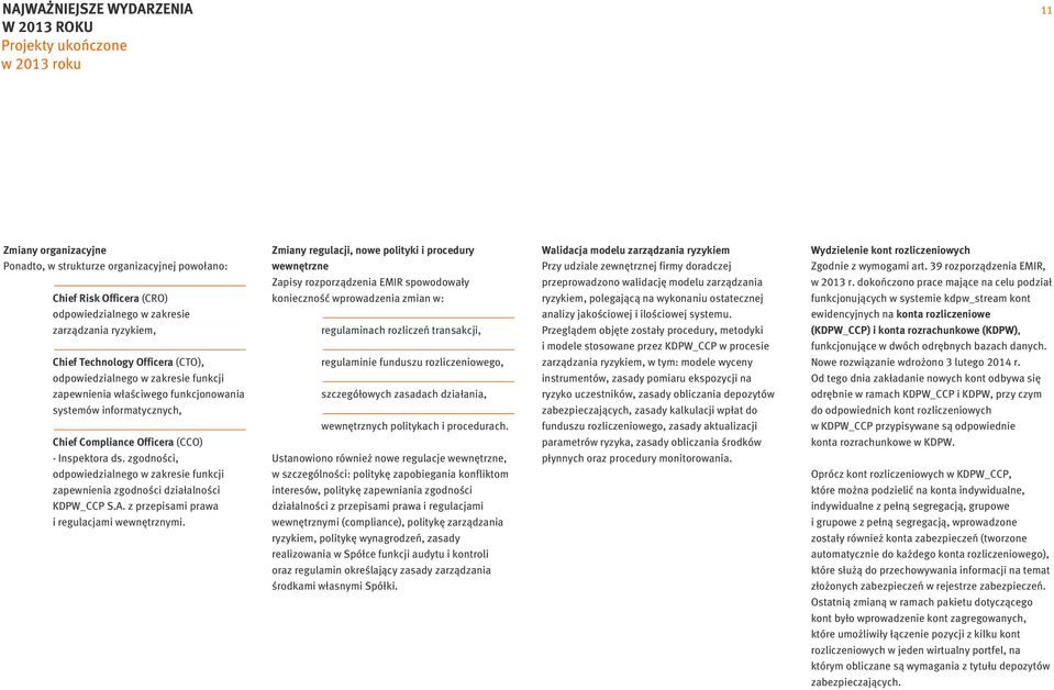 ds. zgodności, odpowiedzialnego w zakresie funkcji zapewnienia zgodności działalności KDPW_CCP S.A. z przepisami prawa i regulacjami wewnętrznymi.