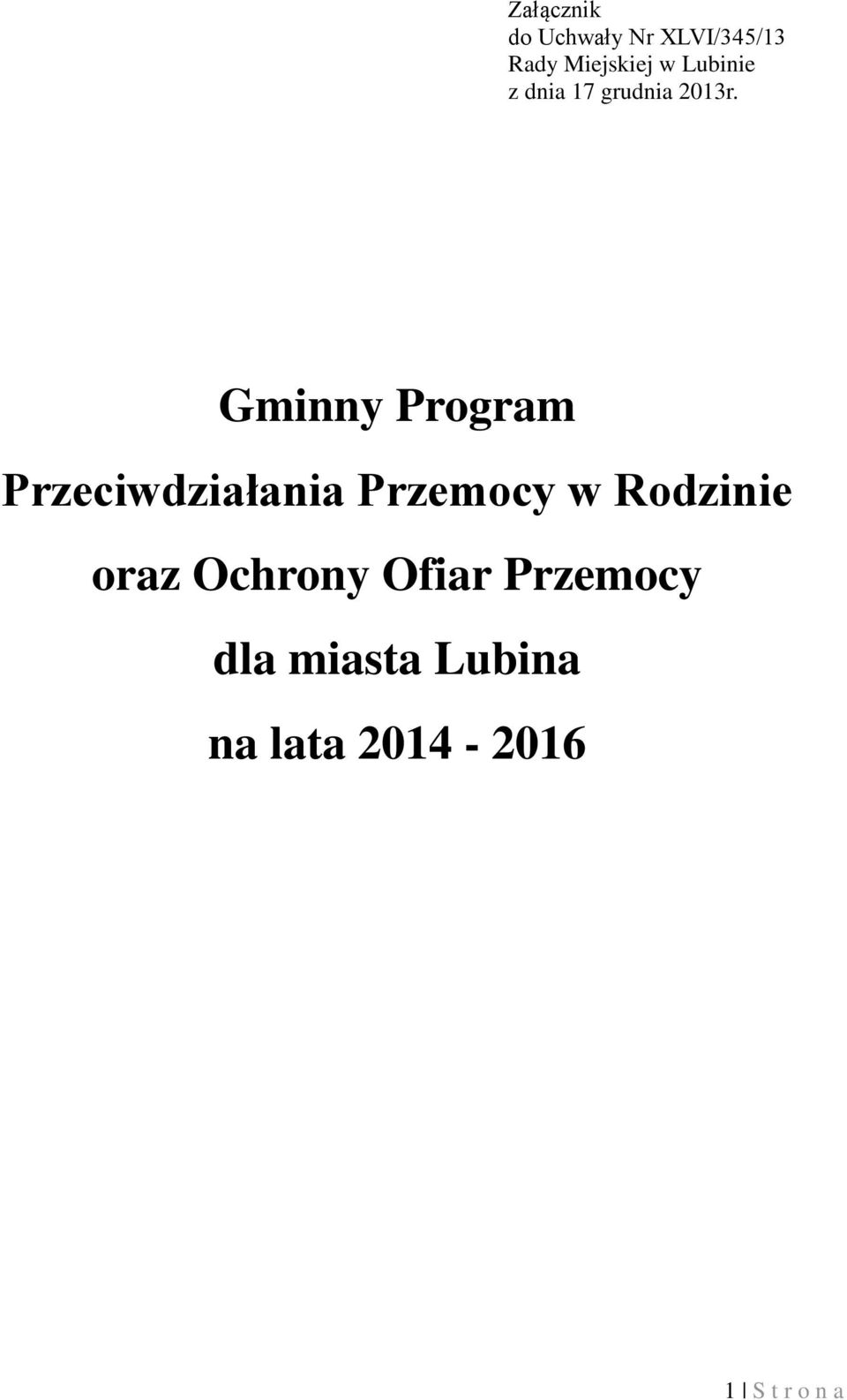 Gminny Program Przeciwdziałania Przemocy w Rodzinie