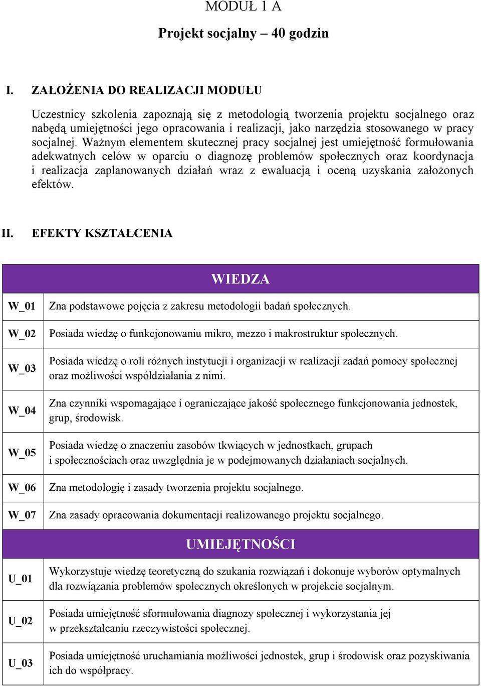 pracy socjalnej.