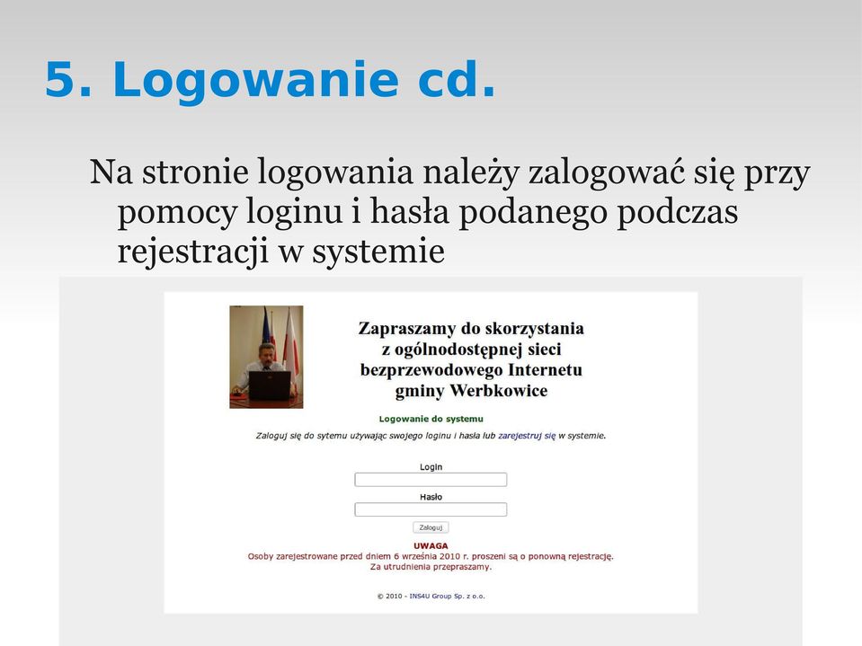 zalogować się przy pomocy