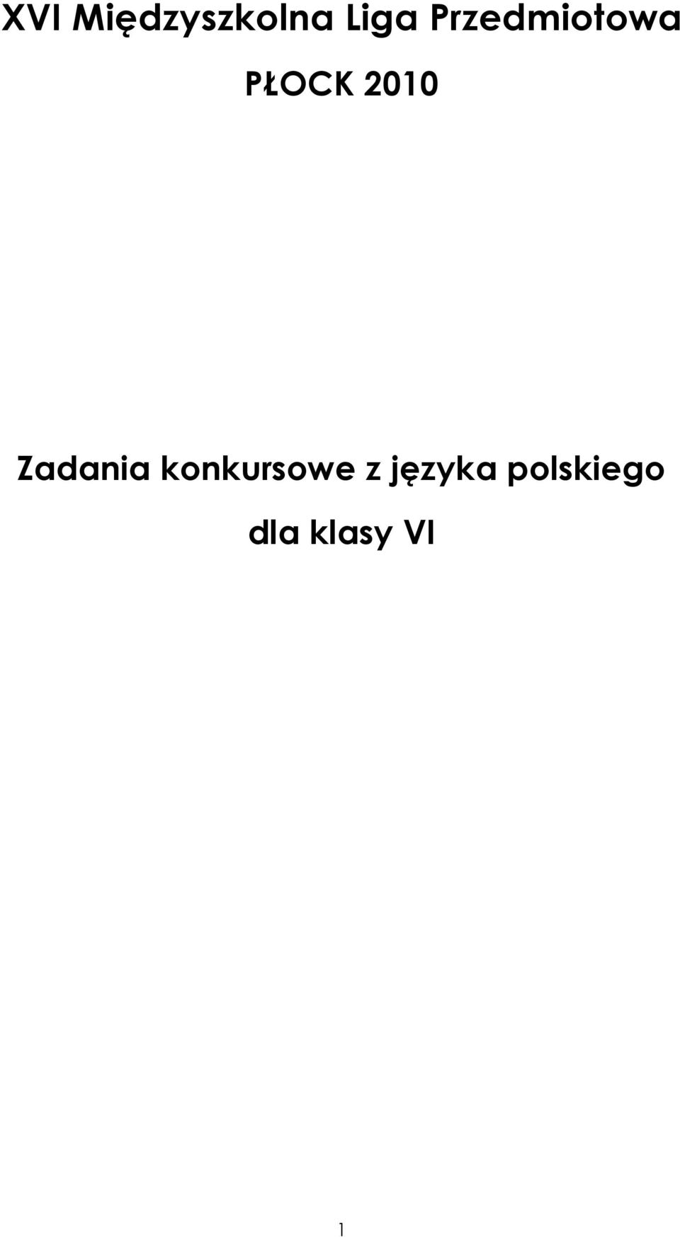 Zadania konkursowe z