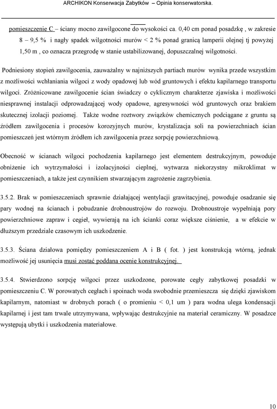 wilgotności.