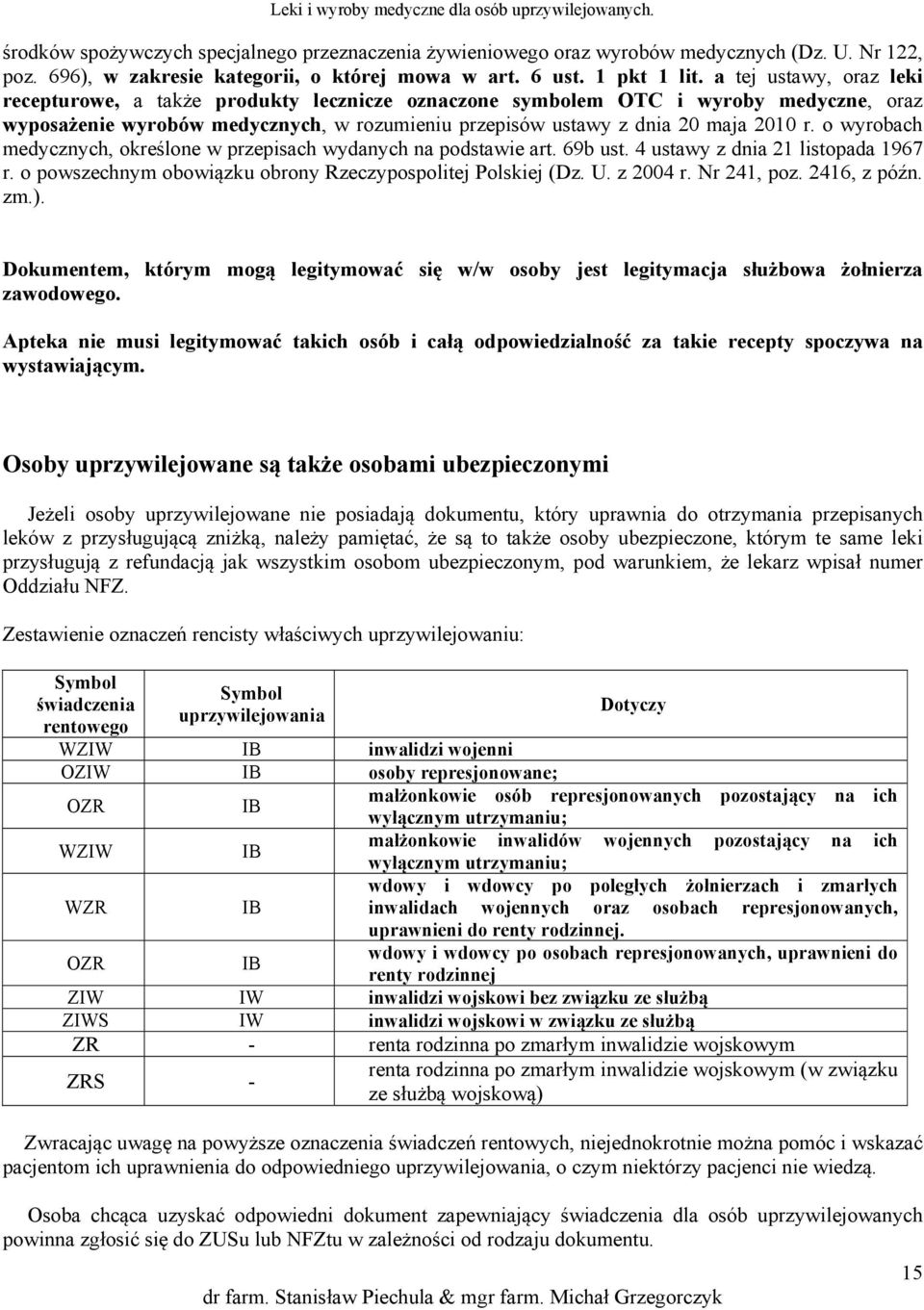 o wyrobach medycznych, określone w przepisach wydanych na podstawie art. 69b ust. 4 ustawy z dnia 21 listopada 1967 r. o powszechnym obowiązku obrony Rzeczypospolitej Polskiej (Dz. U. z 2004 r.