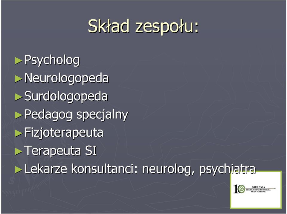 Pedagog specjalny Fizjoterapeuta