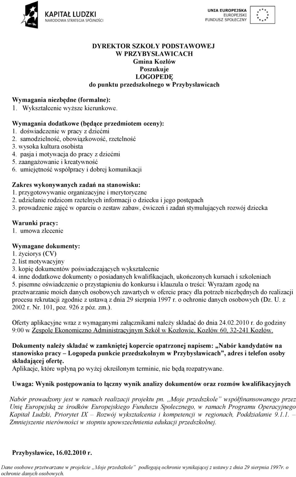 dziecka 2002 r. Nr. 101, poz. 926 z póz. zm.).