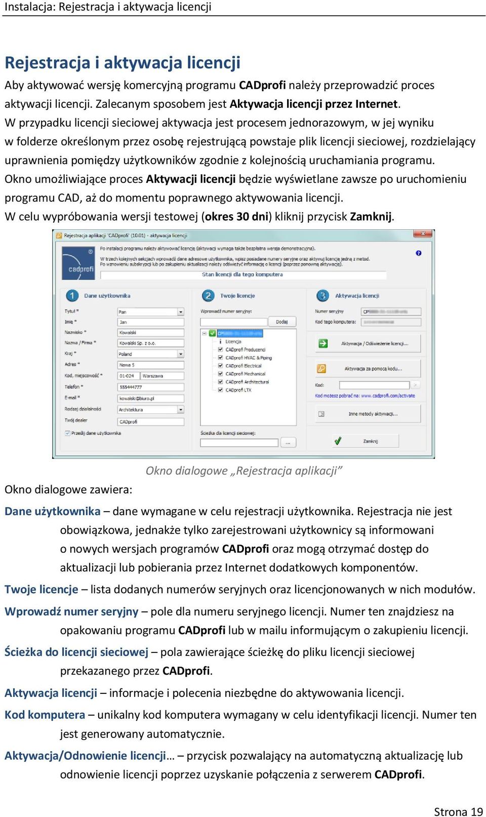 W przypadku licencji sieciowej aktywacja jest procesem jednorazowym, w jej wyniku w folderze określonym przez osobę rejestrującą powstaje plik licencji sieciowej, rozdzielający uprawnienia pomiędzy