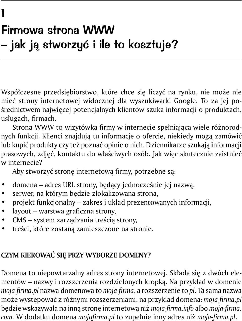 Klienci znajdują tu informacje o ofercie, niekiedy mogą zamówić lub kupić produkty czy też poznać opinie o nich. Dziennikarze szukają informacji prasowych, zdjęć, kontaktu do właściwych osób.