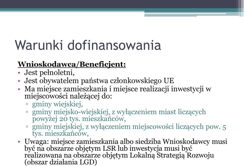 mieszkańców, gminy miejskiej, z wyłączeniem miejscowości liczących pow. 5 tys.