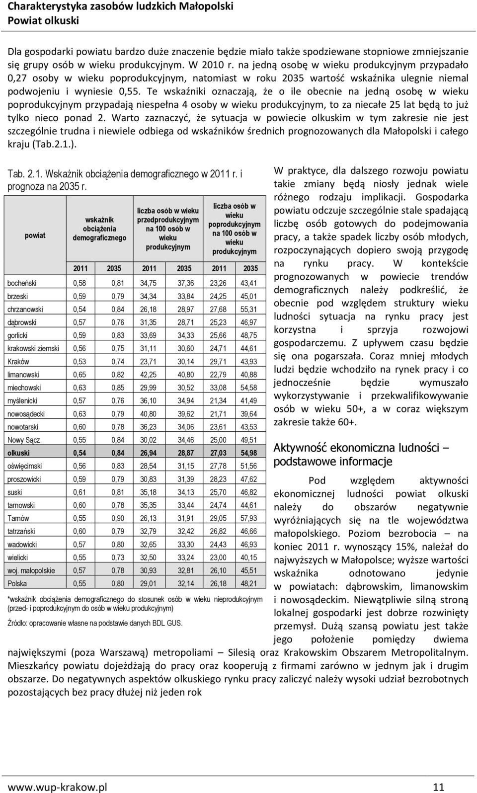 Te wskaźniki oznaczają, że o ile obecnie na jedną osobę w wieku poprodukcyjnym przypadają niespełna 4 osoby w wieku produkcyjnym, to za niecałe 25 lat będą to już tylko nieco ponad 2.