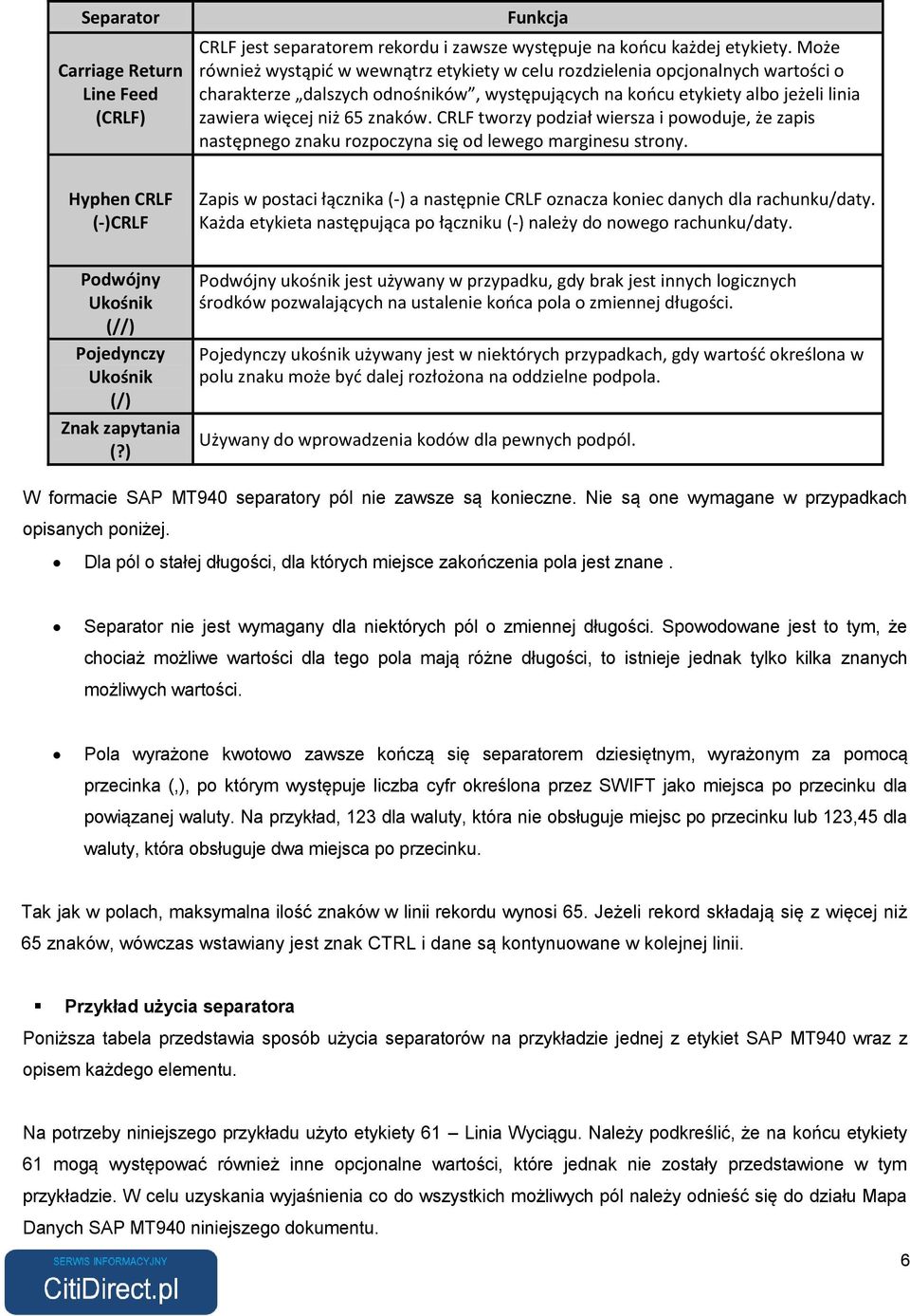 CRLF tworzy podział wiersza i powoduje, że zapis następnego znaku rozpoczyna się od lewego marginesu strony.