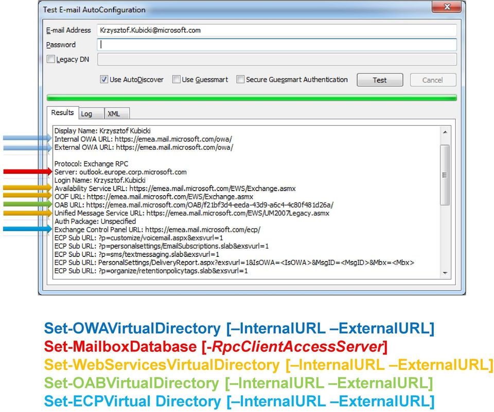 Set-WebServicesVirtualDirectory [ InternalURL ExternalURL]