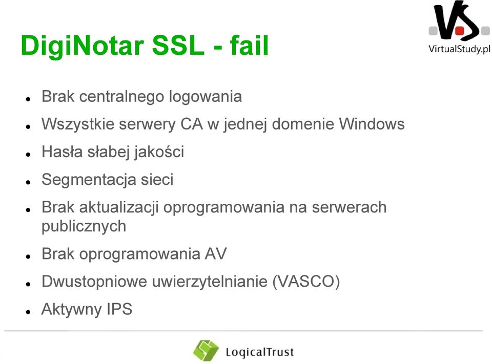 sieci Brak aktualizacji oprogramowania na serwerach publicznych