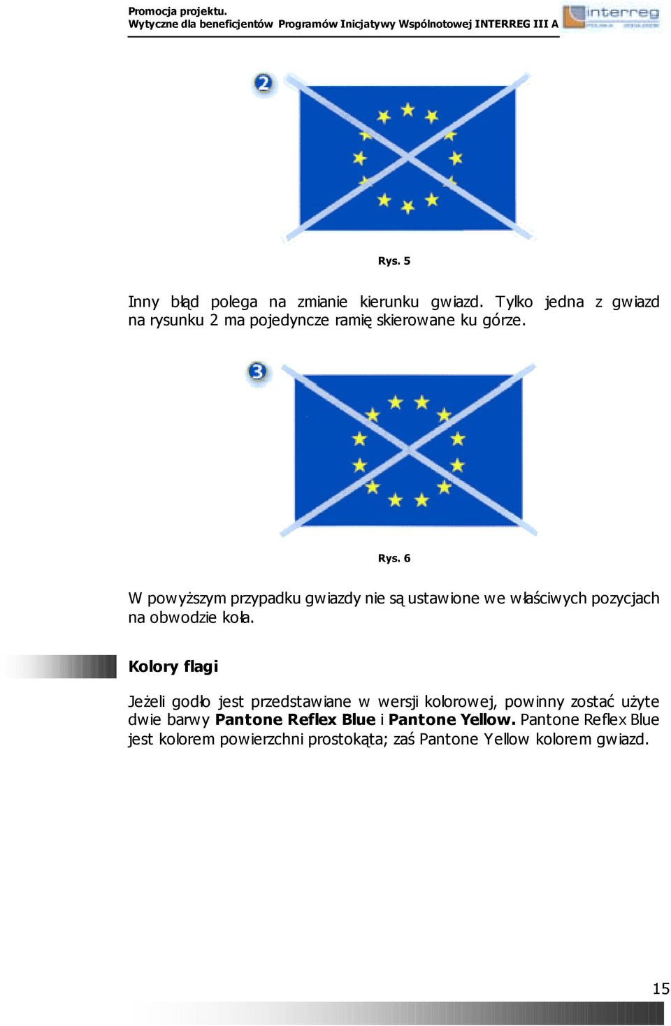 6 W powyższym przypadku gwiazdy nie są ustawione we właściwych pozycjach na obwodzie koła.