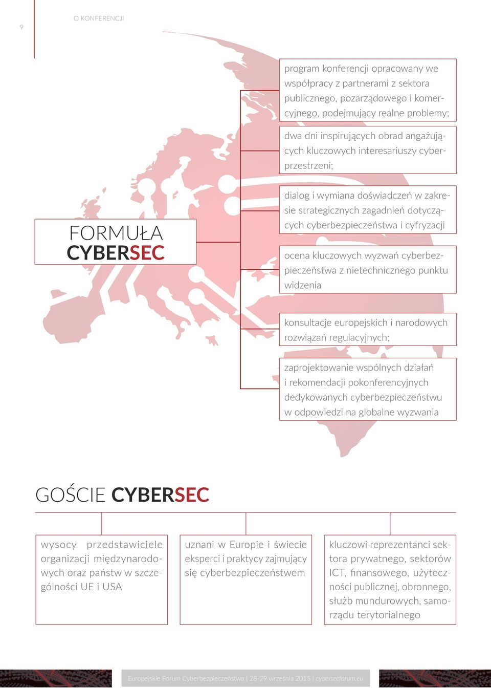 cyberbezpieczeństwa z nietechnicznego punktu widzenia konsultacje europejskich i narodowych rozwiązań regulacyjnych; zaprojektowanie wspólnych działań i rekomendacji pokonferencyjnych dedykowanych