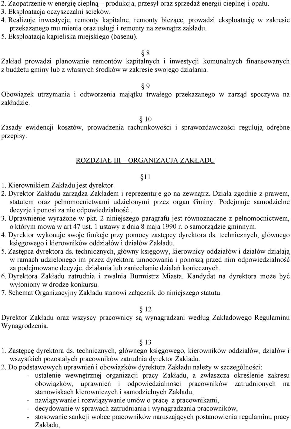 Eksploatacja kąpieliska miejskiego (basenu).