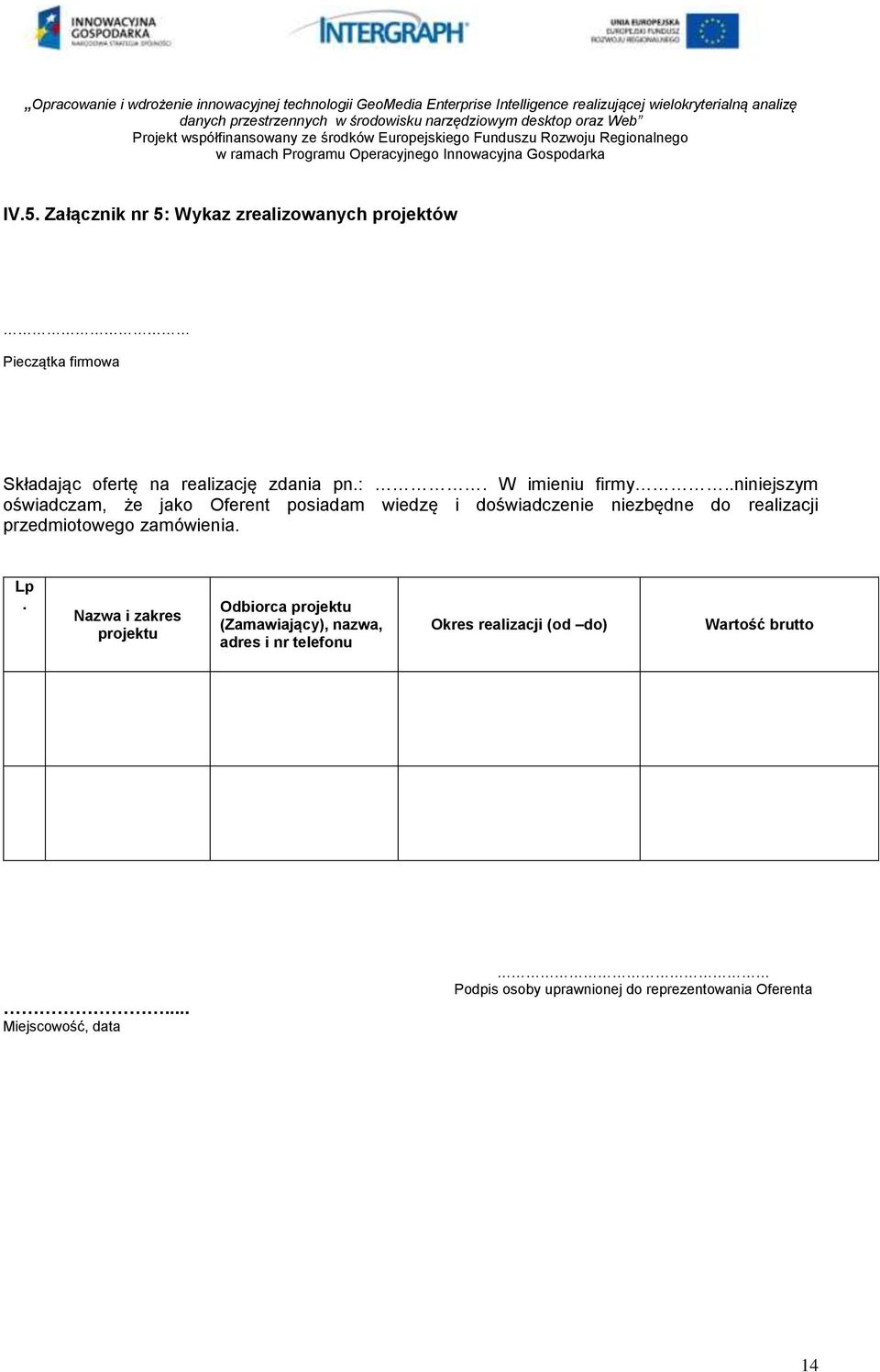 zamówienia. Lp.