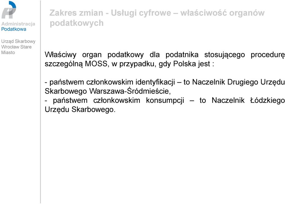 państwem członkowskim identyfikacji to Naczelnik Drugiego Urzędu Skarbowego